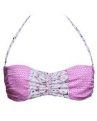 Haut de Maillot Bandeau Riva Chance blanc/rose