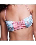 Haut de Maillot Bandeau Riva Gardenia blanc/rose/vert