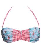 Haut de Maillot Bandeau Riva Gardenia blanc/rose/vert