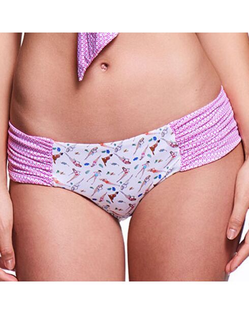Lila Chance wit/roze bikinibroekje