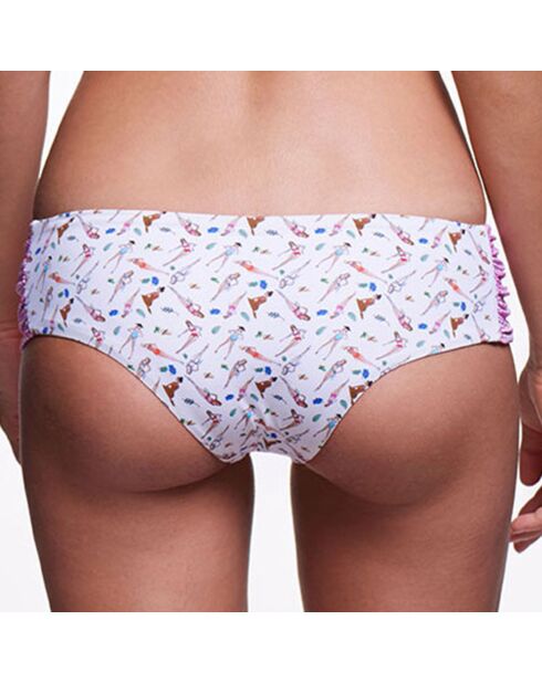 Lila Chance wit/roze bikinibroekje