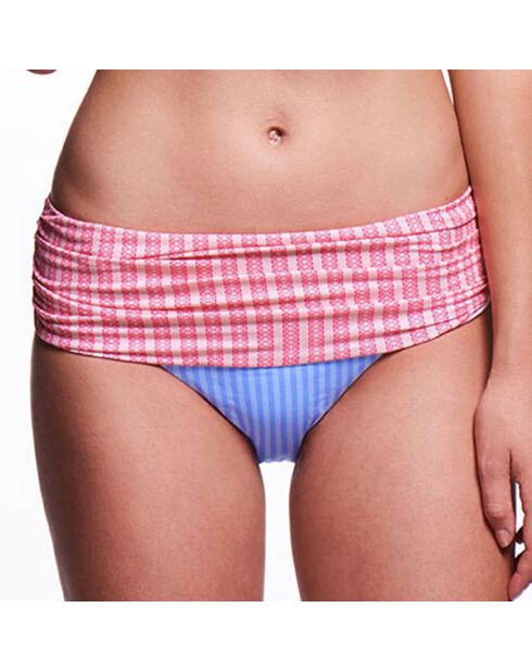 Bas de Maillot taille haute Tula Alchimie bleu/rose