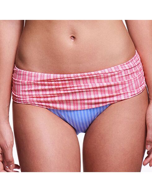 Bas de Maillot taille haute Tula Alchimie bleu/rose
