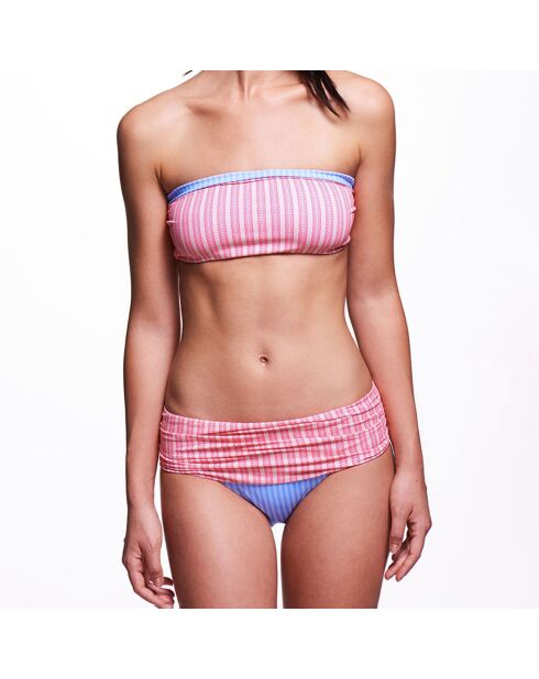 Bas de Maillot taille haute Tula Alchimie bleu/rose