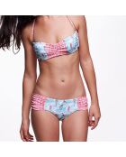 Haut de Maillot Bandeau Riva Gardenia blanc/rose/vert