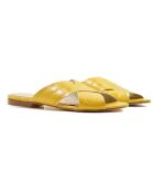 Mules en Cuir végétal Flora jaunes