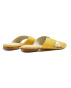 Mules en Cuir végétal Flora jaunes