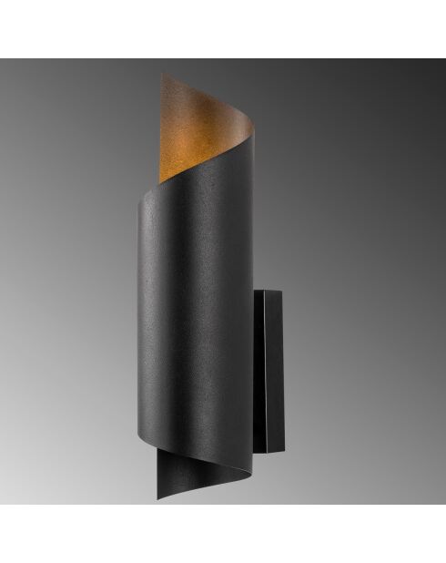 Sivani schwarze Wandleuchte - 10x16x35 cm