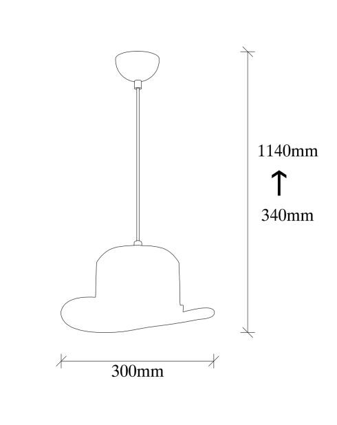 Suspension Sivani noire - D.30x114 cm