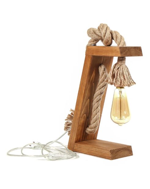 Lampada da tavolo KN13 marrone/oro - 20x35x10 cm