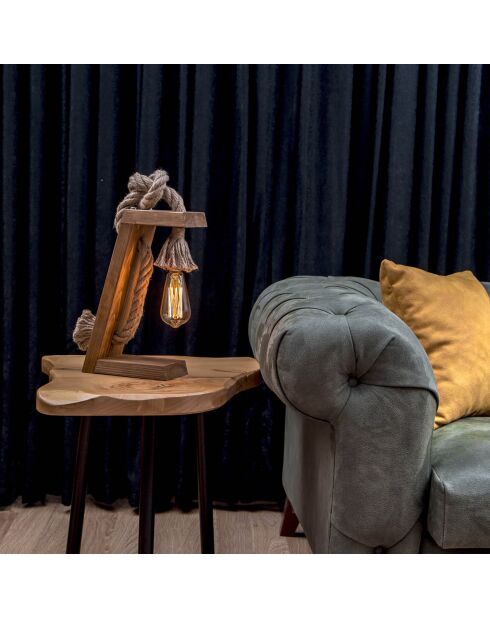 Lampada da tavolo KN13 marrone/oro - 20x35x10 cm