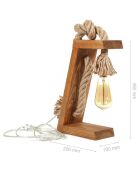 Lampe de table KN13 brun/doré - 20x35x10 cm