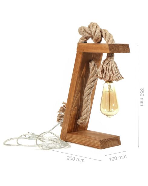 Lampada da tavolo KN13 marrone/oro - 20x35x10 cm
