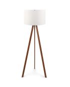 Lampada da terra Ayd bianca/marrone - 38x140 cm