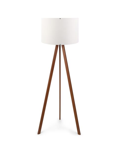 Lampada da terra Ayd bianca/marrone - 38x140 cm