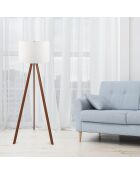 Lampada da terra Ayd bianca/marrone - 38x140 cm