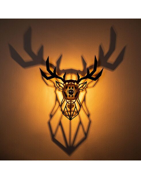 Applique murale 605 noire - 55x12x55 cm