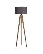 Lampadaire Tripod brun/gris - D.45x153 cm