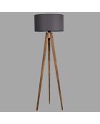 Lampadaire Tripod brun/gris - D.45x153 cm