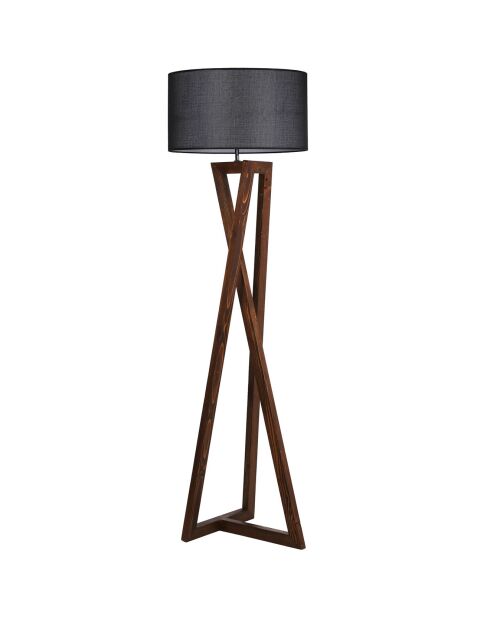 Lampadaire Macka noir/noyer - D.45x166 cm