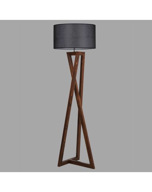 Lampadaire Macka noir/noyer - D.45x166 cm