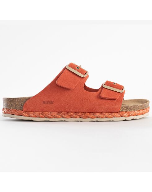 Mules Aristote en Cuir corail