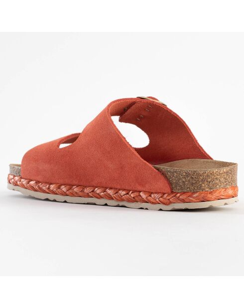 Mules Aristote en Cuir corail