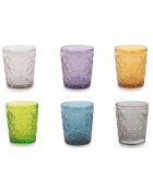 6 mehrfarbige Marrakesch-Wassergläser - 24 cl