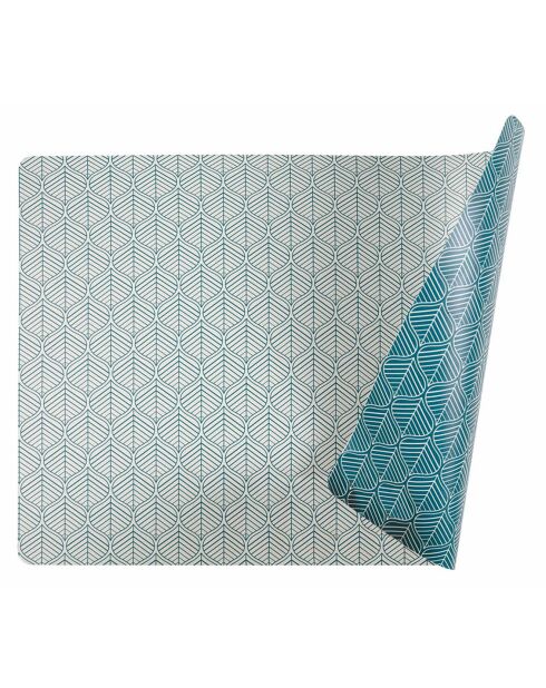 6 Sets de table Bali bleu/blanc - 45x30 cm