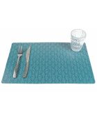6 Sets de table Bali bleu/blanc - 45x30 cm