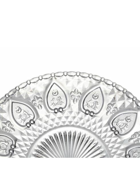 6 Assiettes plates Imperial transparentes - D.17.6 cm