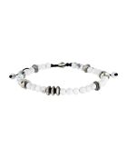 Jakub-Armband aus Silber und weißem Howlith