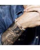 Jakub-Armband aus Silber und weißem Howlith