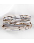 Manchette Linos gris/argenté