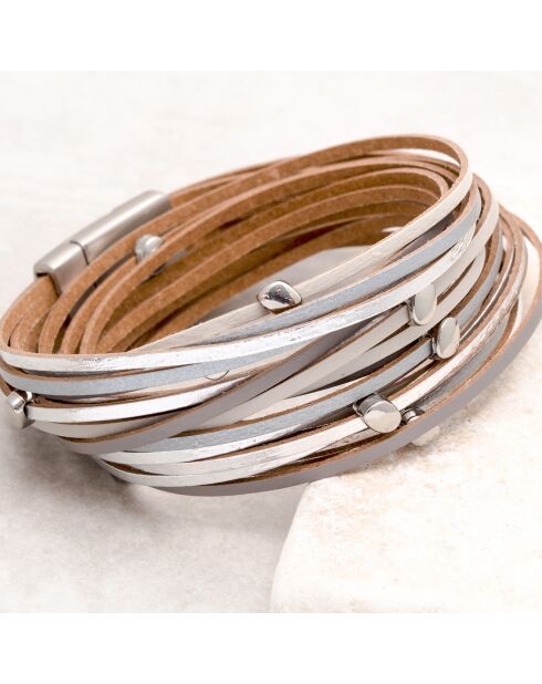 Manchette Linos gris/argenté