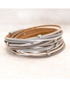 Manchette Linos gris/argenté