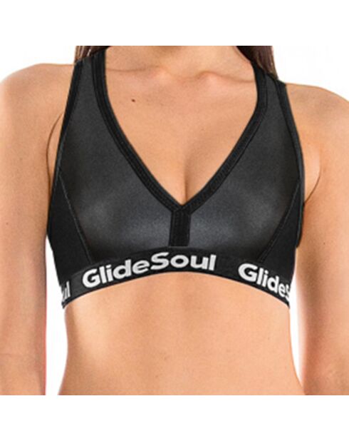 Haut de maillot Brassière en Néoprène noir