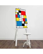 Tableau reproduction Piet Mondrian multicolore - 45x70 cm