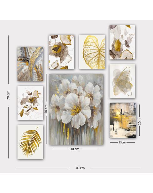 Tableau décoratif 9 pièces multicolore