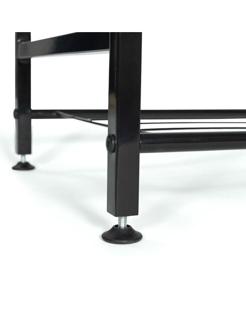 Range-chaussures 4 niveaux Elize bois/noir - 63x30x80 cm