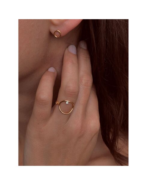 Bague Diamant 0.04 ct or jaune