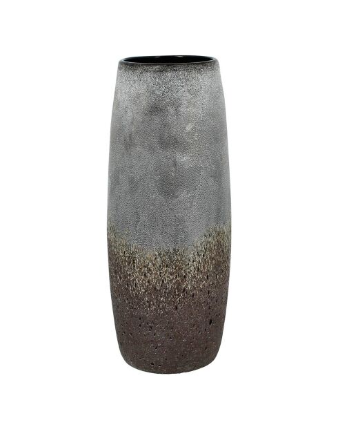 Vaso in vetro grigio/tortora - 14x14x35 cm