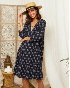 Robe Inaya bleu marine
