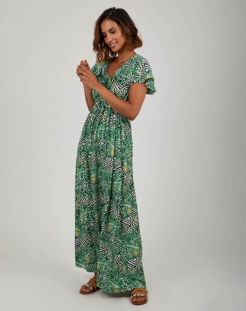 Robe Suzanne vert/noir