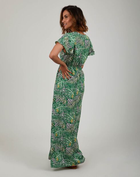 Robe Suzanne vert/noir