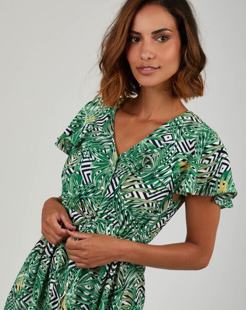 Robe Suzanne vert/noir