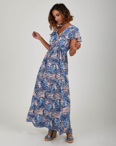 Robe Amira rose/bleu