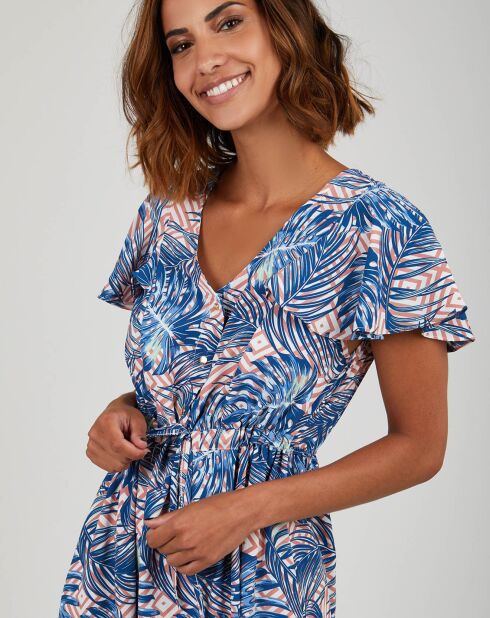 Robe Amira rose/bleu