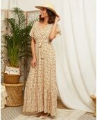 Robe Theresa blanc/multicolore
