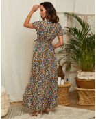 Robe Theresa bleu marine
